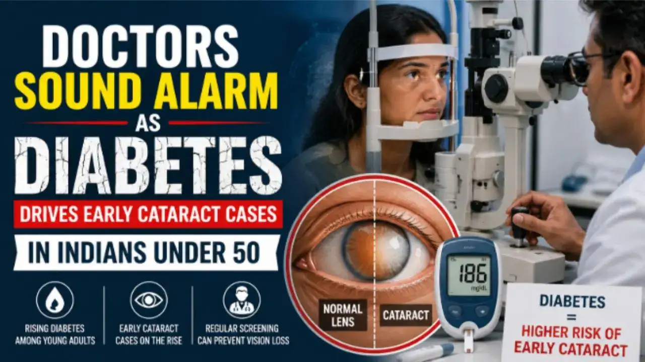 Doctors Sound alarm as Diabetes Drives Early Cataract Cases in Indians Under 50